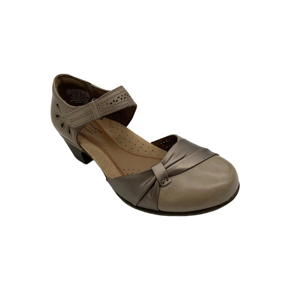Rockport Cobb Hill Women's Abbott Two Piece Bow Heel Khaki - Wide